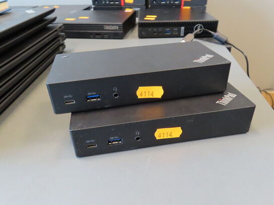 2 stk. dockingstationer LENOVO ThinkPad USB-C Dock