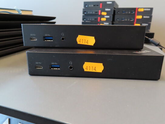 2 stk. dockingstationer LENOVO ThinkPad USB-C Dock
