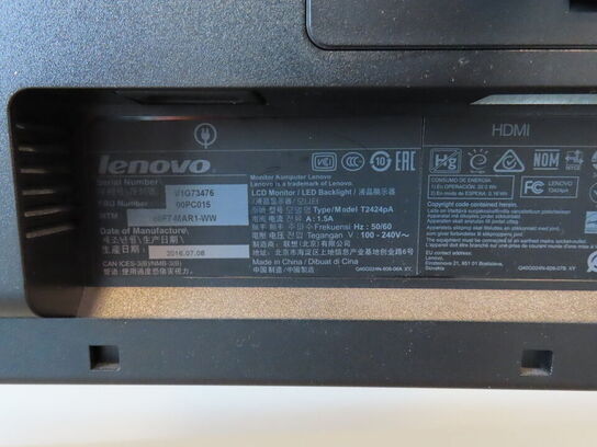 Computerskærm LENOVO T2424pA
