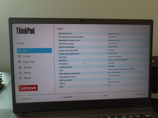 Bærbar computer LENOVO X1 Carbon 7th Gen.