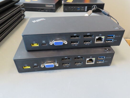 2 stk. dockingstationer LENOVO ThinkPad USB-C Dock