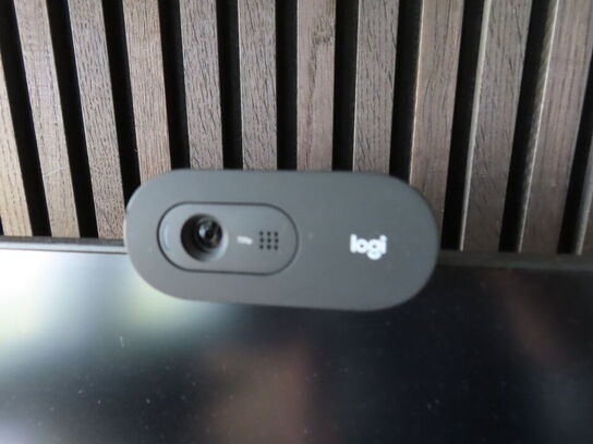 27" monitor, LEVOVO L27i-28, webcam, headset, tastatur og mus