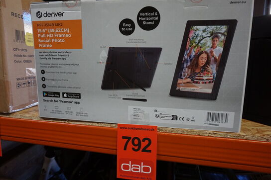 Denver Frameo digital Wi-Fi fotoramme 15.6" PFF-1514b Sort