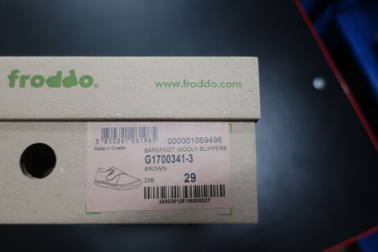 Hjemmesko FRODDO Barefoot Wooly Slippers G1700341-3 Brown Str: 29