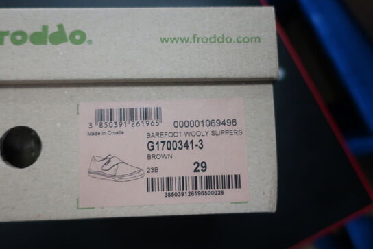 Hjemmesko FRODDO Barefoot Wooly Slippers G1700341-3 Brown Str: 29