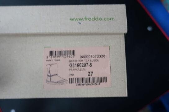 Støvler FRODDO Barefoot Tex Suede G3160207-5 Petroleum Str: 27