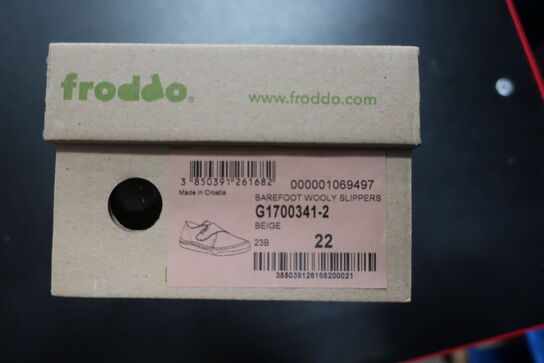 Hjemmesko FRODDO Barefoot Wooly Slippers G1700341-2 Beige Str: 22