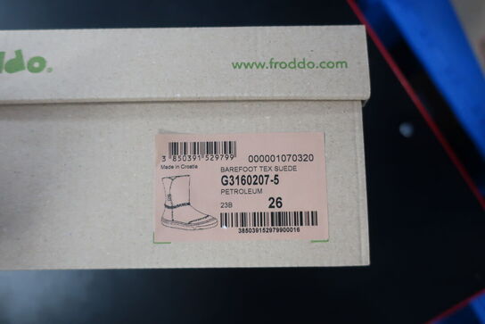 Støvler FRODDO Barefoot Tex Suede G3160207-5 Petroleum Str: 26
