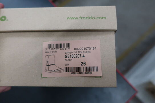 Støvler FRODDO Barefoot Tex Suede G3160207-4 Black Str: 26