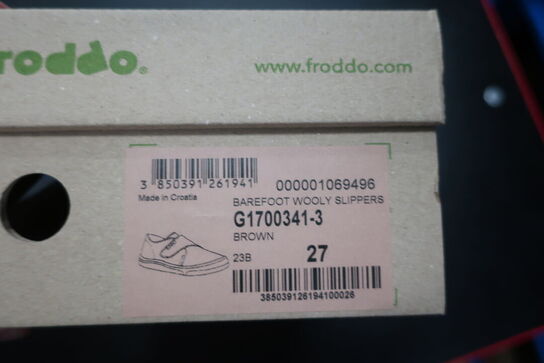Hjemmesko FRODDO Barefoot Wooly Slippers G1700341-3 Brown Str: 27