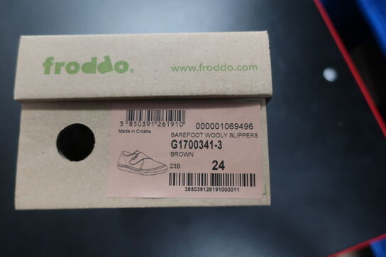 Hjemmesko FRODDO Barefoot Wooly Slippers G1700341-3 Brown Str: 24
