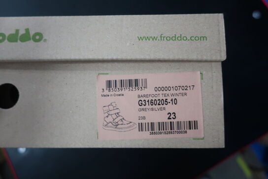 Sko FRODDO Barefoot Tex Winter G3160205-10 Grey/Silver Str: 23