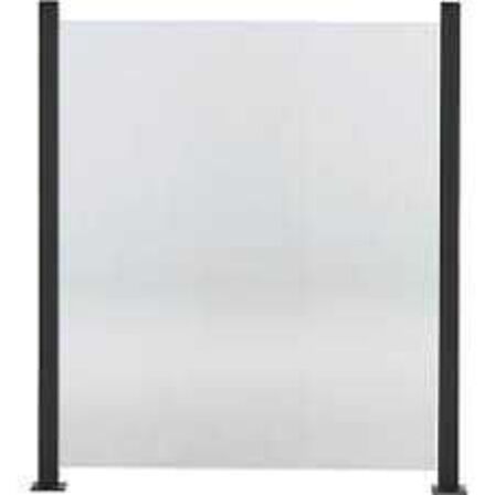 4 stk Nordic glashegn med aluskinne - klar 80x100 cm 