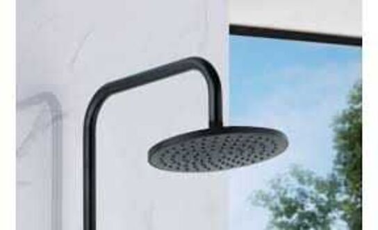 Bluerain brusesæt Lux mat sort m/termostat 