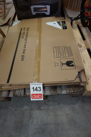 4 stk Nordic glashegn med aluskinne - klar 80x100 cm 