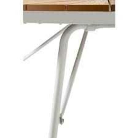 Kerteminde teak havebord 180x90cm, hvidt stel