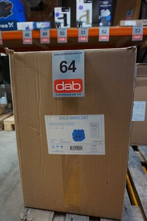 Nortiq Space One Box badmøbelsæt i hvid højglans 2 låger 40 cm 