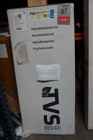 TVS Eldo 12 L håndklædetørrer, el, 53x116 cm, poleret rustfrit stål 
