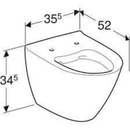 Ifö, Væghængt toilet, Spira Art Rimfree 6245 