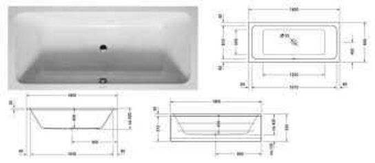 Duravit D-Code badekar, 180x80 cm, hvid