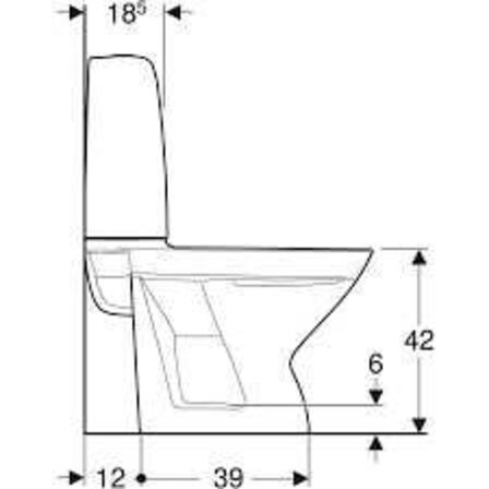 Ifö Spira 6262 Rimfree toilet til limning med P-lås