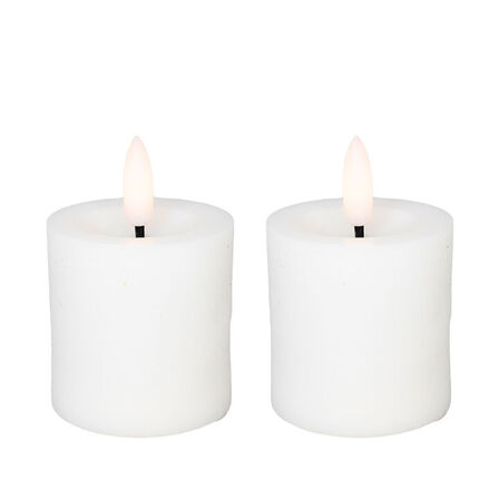 6 pk. Cozzy LED bloklys Ø4,8 x H5 cm 2 stk. hvid