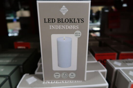 4 stk. Cozzy LED bloklys Ø10 x H15 cm hvid