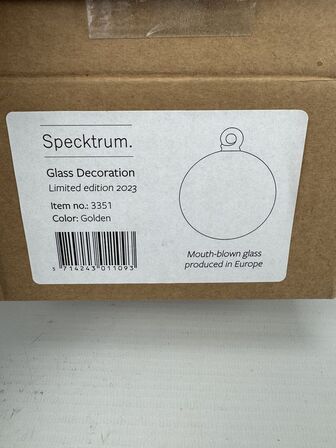 12 stk. Specktrum Glasdekoration - Golden