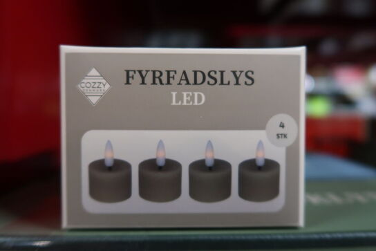 6 pk. Cozzy LED bloklys Sand med fjernbetjening udendørs 3 stk.