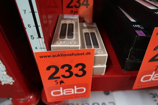 5 pk. LED stagelys 3D flamme Diameter 2,2 cm. , højde 11 cm. Grå. 2-pk.