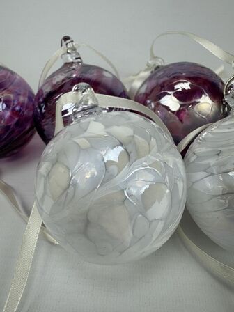 9 stk. ass. Specktrum Glasdekoration