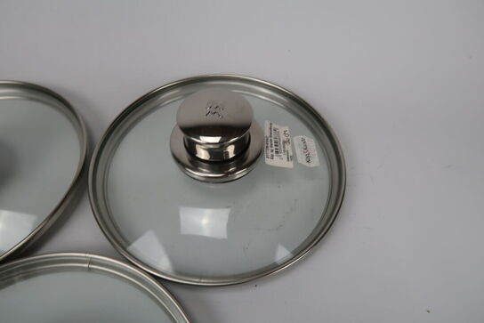 3 stk. Grydelåg 16 cm 