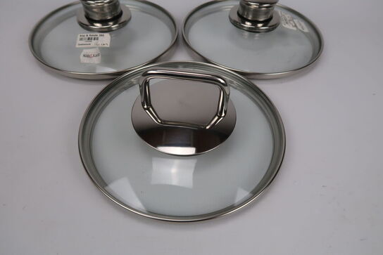 3 stk. Grydelåg 16 cm 