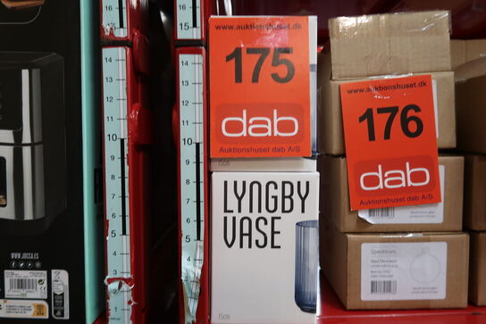 2 stk. Lyngby vase blå 15 cm