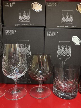 14 stk. ass. Frederik Bagger glas