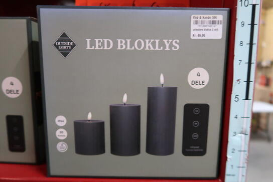 5 pk. Cozzy LED bloklys Grøn med fjernbetjening udendørs 3 stk.