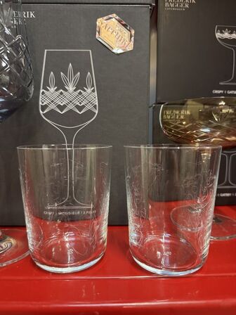 14 stk. ass. Frederik Bagger glas