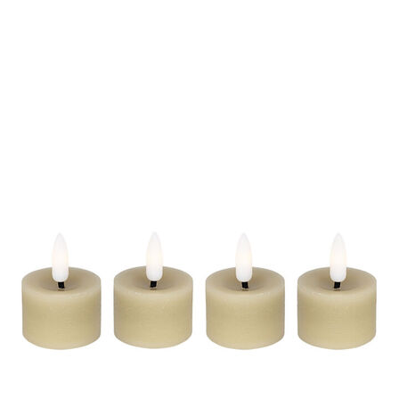 6 pk. Cozzy LED bloklys Sand med fjernbetjening udendørs 3 stk.