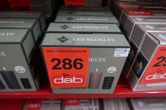 5 pk. Led Bloklys Udendørs Dia 5 2 Cm Sand 3 Pak Inkl Fjernbetjening 