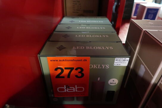 5 pk. Cozzy LED bloklys sand med fjernbetjening udendørs 3 stk.