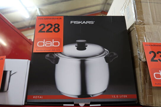 Fiskars Royal Suppegryde m. Låg 15 L