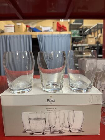 10 stk. ass. Holmegaard glas