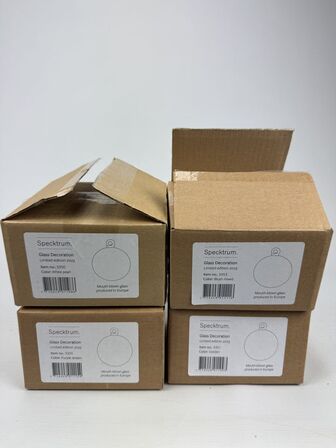 9 stk. ass. Specktrum Glasdekoration