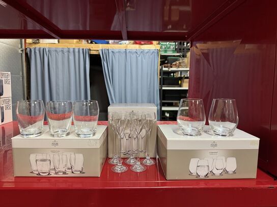 10 stk. ass. Holmegaard glas