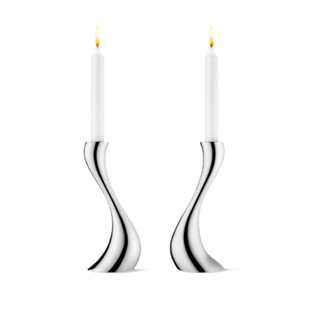 Georg Jensen Cobra lysestager mellem 2 stk.