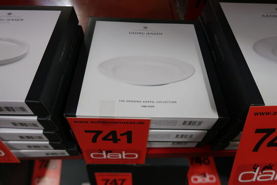 3 stk. Georg Jensen Koppel Dinnerware hvid desserttallerken 19 cm