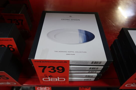 5 stk. Georg Jensen Koppel Dinnerware Decoration frokosttallerken 22 cm