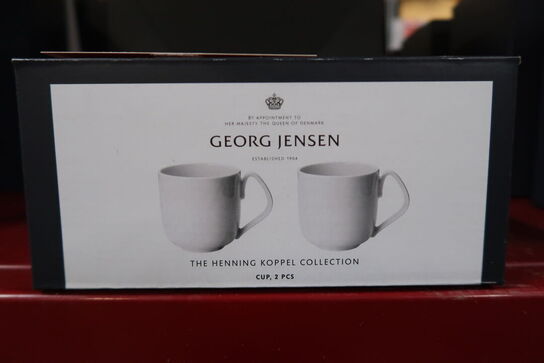 2 pk. Georg Jensen Koppel Dinnerware hvid krus 27 cl 2 stk.