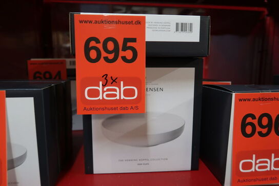 3 stk. Georg Jensen Koppel Dinnerware hvid dyb tallerken 21 cm