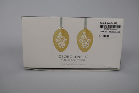 4 pk. Georg Jensen påskeæg 2023 ornament guld